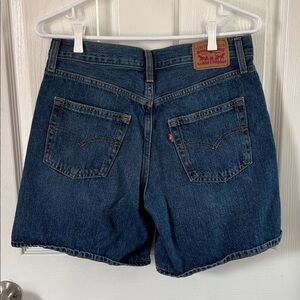 Levi's 94' Baggy Shorts Size 28 Classic Dark Blue Wash Denim Dad Shorts